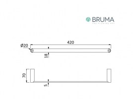 MEDIDAS TOALLERO LAVABO X-ALPHA BRUMA